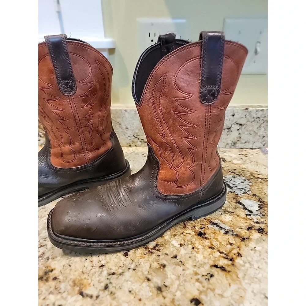 Ariat Work Groundbreaker Steel Toe 10015191 Brown/Ember Wide Square Toe Size 10D